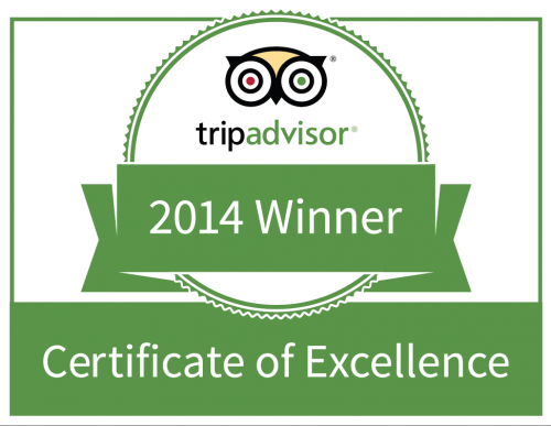 2014 Trip Advisor Certificate of Excellence